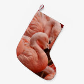 Roze flamingo kleine kerstsok (Voorkant (Hangend))
