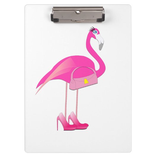 Roze Flamingo - Klembord (Voorkant)