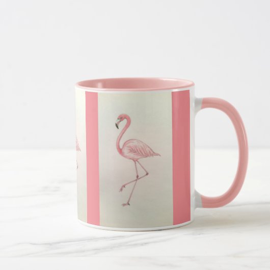 Roze Flamingo Koffie Mok (Rechts)