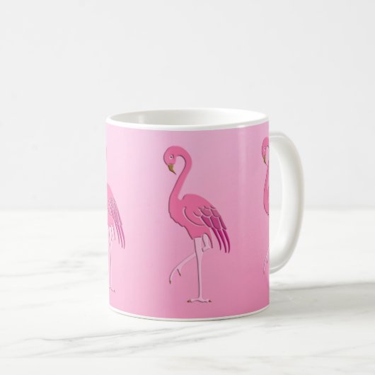  roze flamingo koffiemok (Voorkant rechts)