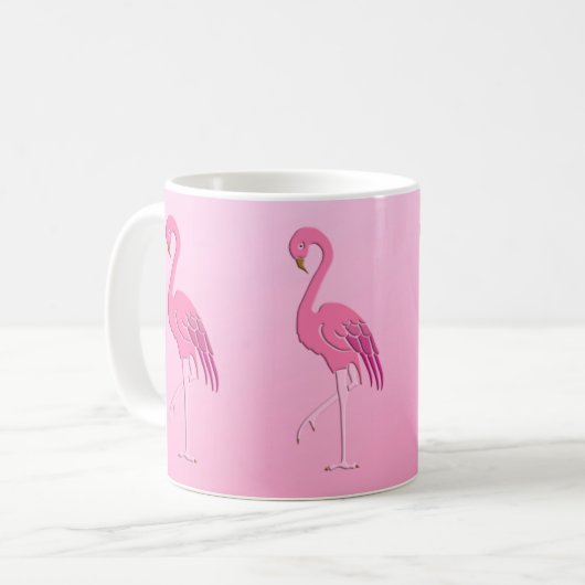  roze flamingo koffiemok (Voorkant links)