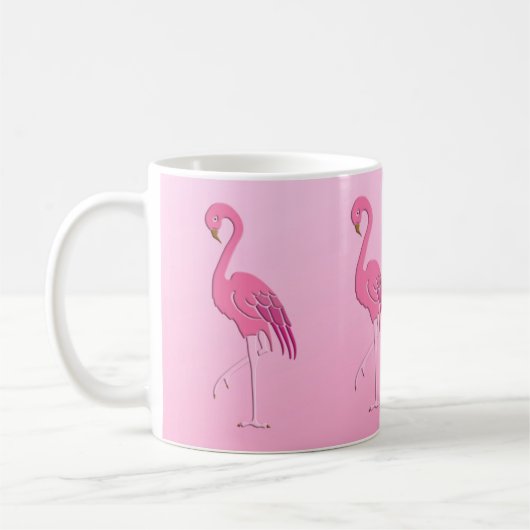 roze flamingo koffiemok (Links)