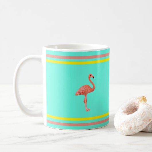 Roze Flamingo Koffiemok (Met donut)