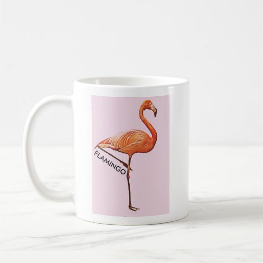 Roze flamingo koffiemok (Links)