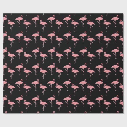 Roze Flamingo Kudde Naadloos Ontwerp Cadeaupapier (Vlak)