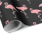 Roze Flamingo Kudde Naadloos Ontwerp Cadeaupapier (Rol Hoek)