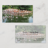 roze flamingo kudde visitekaartje (Voorkant / Achterkant)