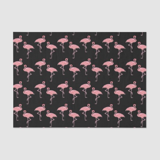 Roze Flamingo Kuddepatroon Tissuepapier (Voorkant)