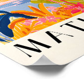 Roze flamingo kunst, Floral Henri Matisse Poster,  Poster (Hoek)