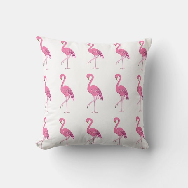  roze flamingo kussen (Voorkant)
