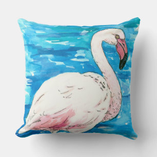Roze flamingo kussen