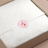 Roze Flamingo Kust Kerst Watercolor Ronde Sticker