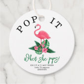 Roze Flamingo - Laat haar knallen! Bedankjes Labels (Voorkant)