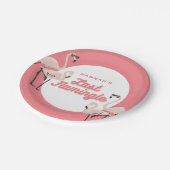 Roze Flamingo Laatste Flaming-achtige Bruiloftsfee Papieren Bordje (Gekanteld)