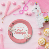 Roze Flamingo Laatste Flamingo Bruidsmeisjesfeest Papieren Bordje (Feest)