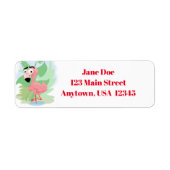 Roze Flamingo Label (Voorkant)