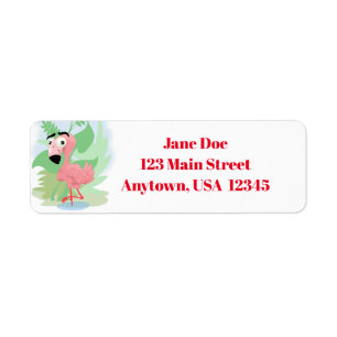 Roze Flamingo Label