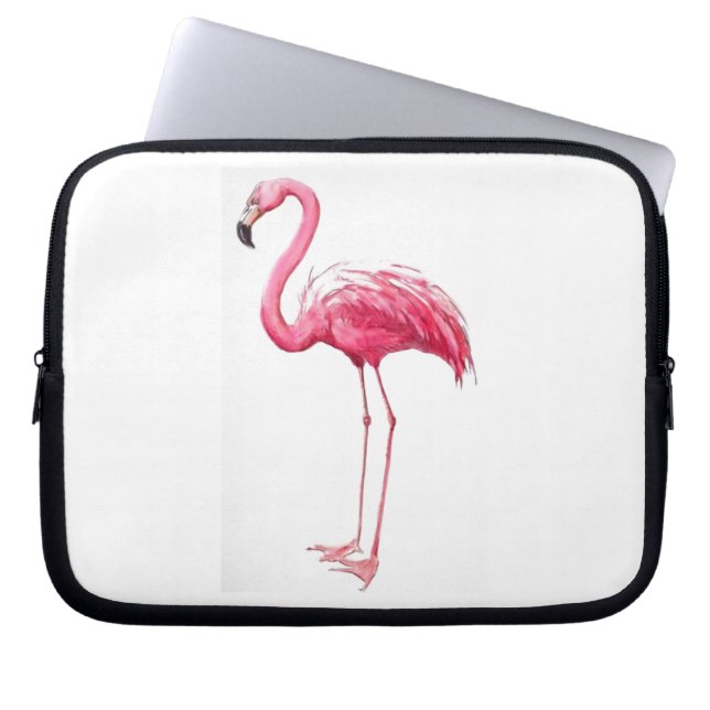 Roze Flamingo Laptop Sleeve (Voorkant)
