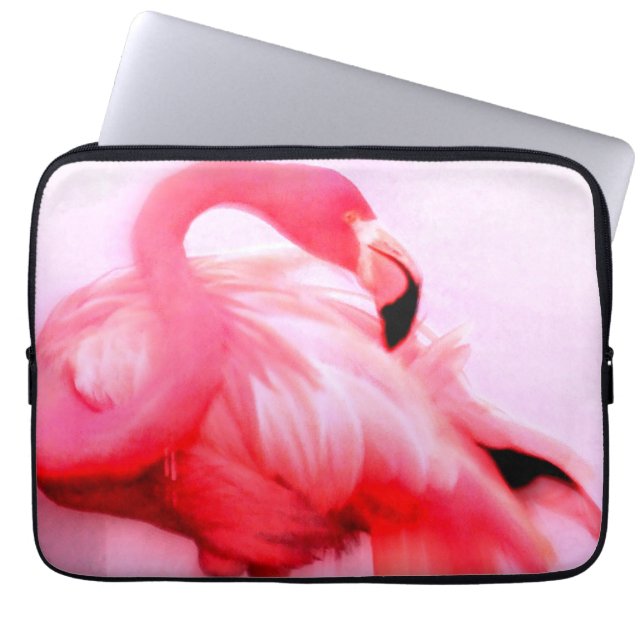 Roze Flamingo Laptop Sleeve (Voorkant)