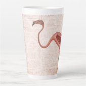 roze flamingo  latte mok (Voorkant)
