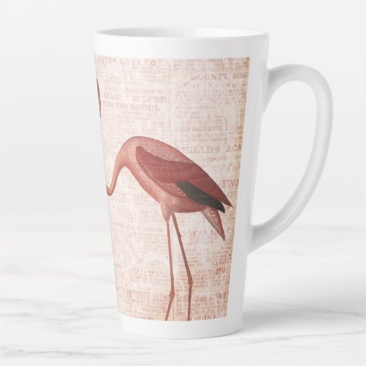  roze flamingo  latte mok (Rechts)