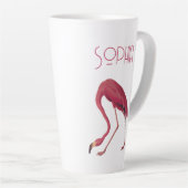 roze flamingo latte mok (Rechterhoek)