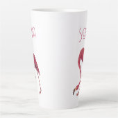 roze flamingo latte mok (Voorkant)