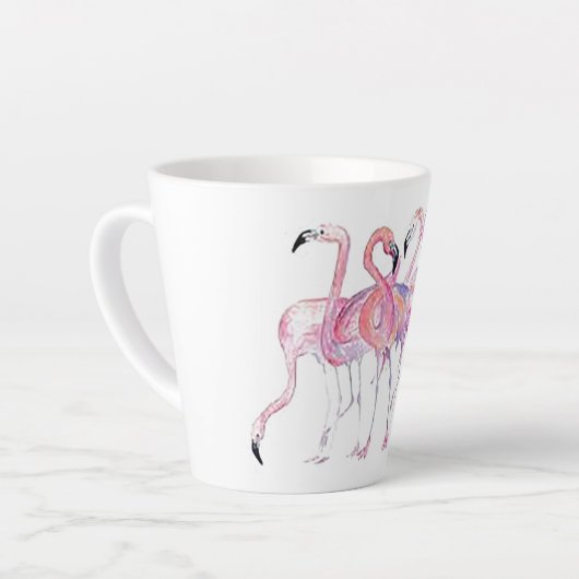 Roze Flamingo Latte Mok (Linkerhoek)