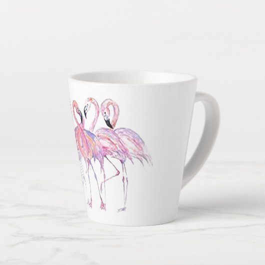 Roze Flamingo Latte Mok (Rechterhoek)