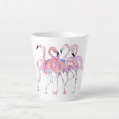 Roze Flamingo Latte Mok (Voorkant)