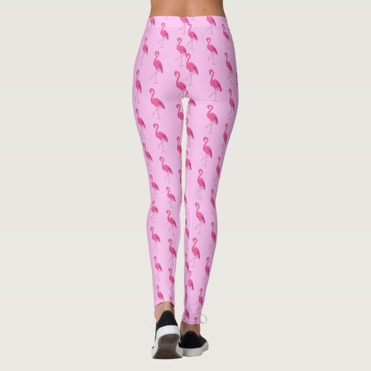  roze flamingo leggings (Achterkant)