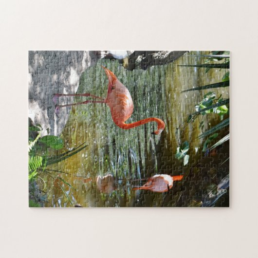 Roze Flamingo Legpuzzel (Horizontaal)
