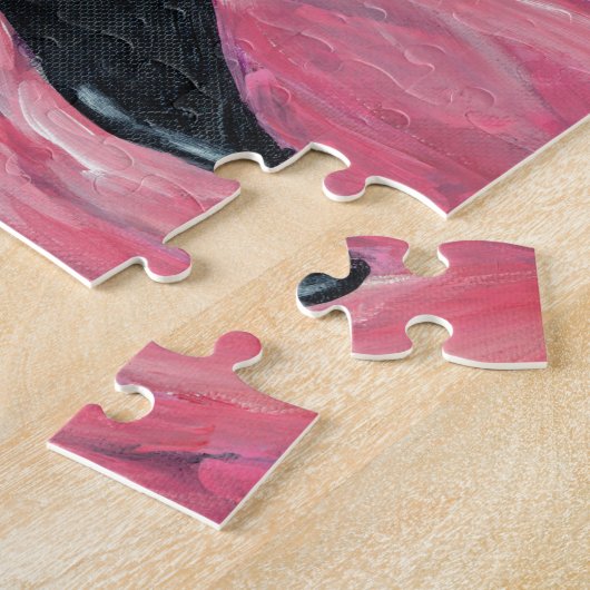 Roze Flamingo Legpuzzel (Zijkant)
