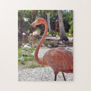 Roze Flamingo Legpuzzel