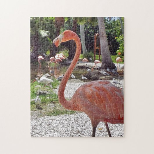 Roze Flamingo Legpuzzel (Verticaal)