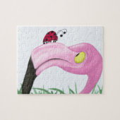  roze flamingo legpuzzel (Horizontaal)