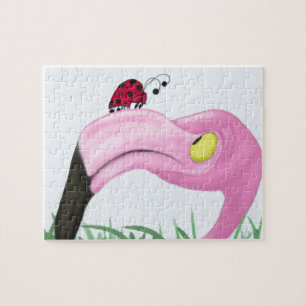 roze flamingo legpuzzel