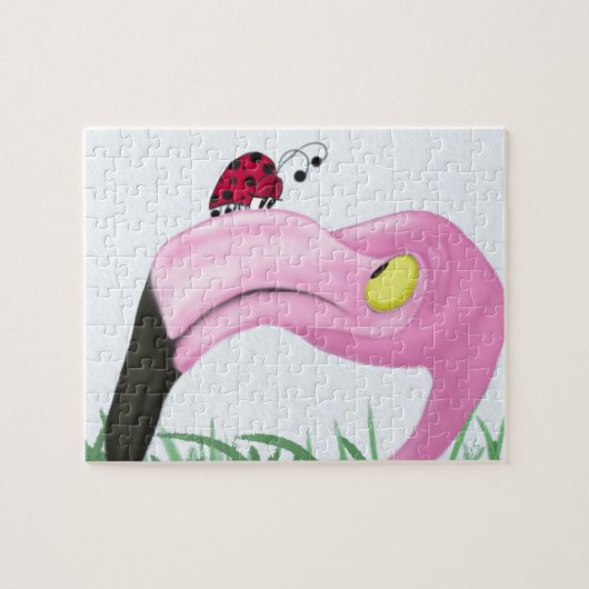roze flamingo legpuzzel (Horizontaal)