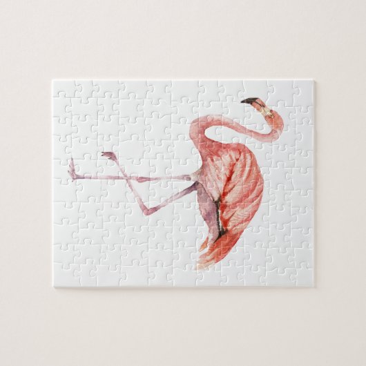 Roze Flamingo Legpuzzel (Horizontaal)