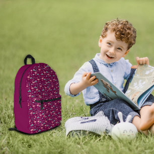 Roze Flamingo leuke rode patroon Bedrukte Rugzak