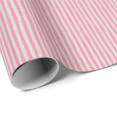 Roze Flamingo & Lichtgrijze Scheve Strepen Cadeaupapier (Rol Hoek)