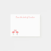 Roze Flamingo Liefde - Bruiloft Vrijgezellenfeest Post-it® Notes (Voorkant)