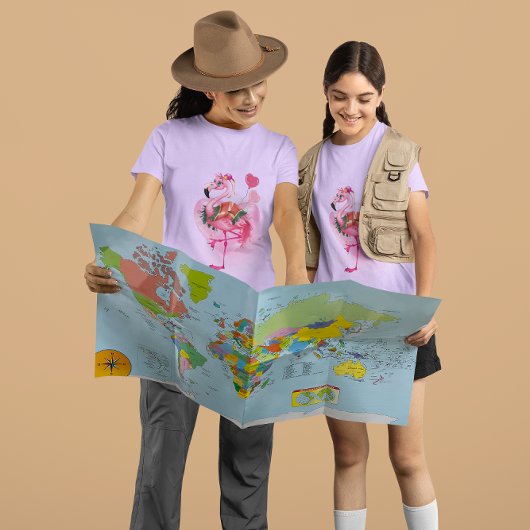 Roze flamingo Liefhebbers T-shirt