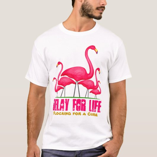 Roze Flamingo Lingo T-shirt (Voorkant)