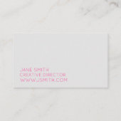 Roze flamingo logo moderne creatieve industrie visitekaartje (Achterkant)