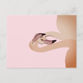 Roze Flamingo Love Briefkaart