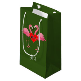 Roze Flamingo Love Design - Gift Bag - Small Klein Cadeauzakje