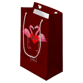 Roze Flamingo Love Design - Gift Bag - Small Klein Cadeauzakje