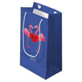 Roze Flamingo Love Design - Gift Bag - Small Klein Cadeauzakje