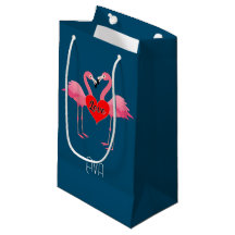 Roze Flamingo Love Design - Gift Bag - Small